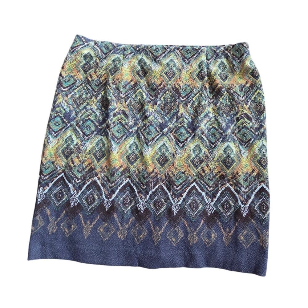 J. Jill Multicolor Aztec Design Pull on Skirt - XL